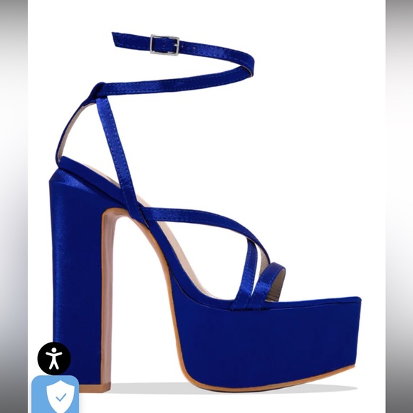 High heel shoes beautiful blue - Picture 2 of 2